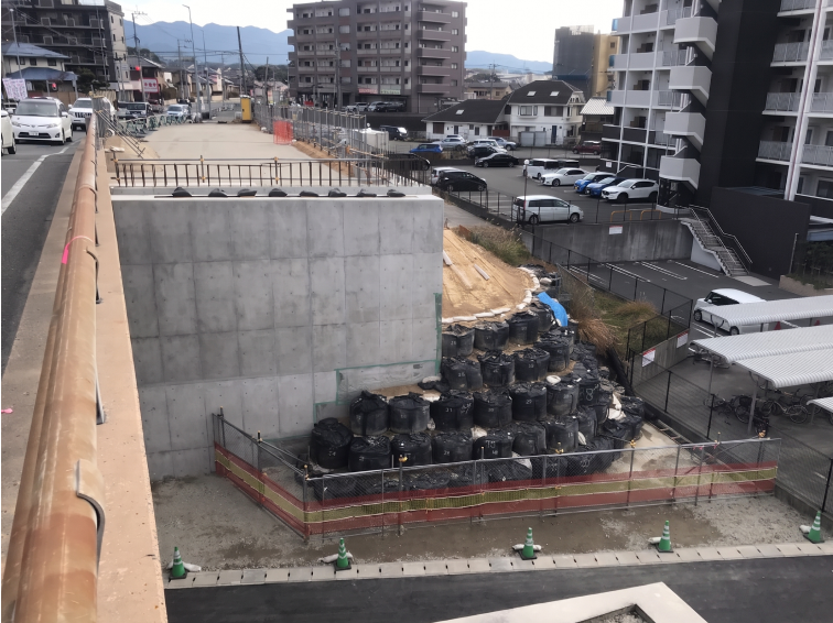 県道飯塚福間線大門橋橋梁下部工（A1）工事